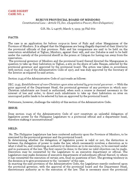 rubi v provincial board of mindoro digest